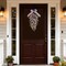 LED Teardrop Floral Wreath with Butterflies - 24" Pre-Lit Faux Lavender & Eucalyptus Hanging Swag - Farmhouse Purple Door Decor for Spring & Summer